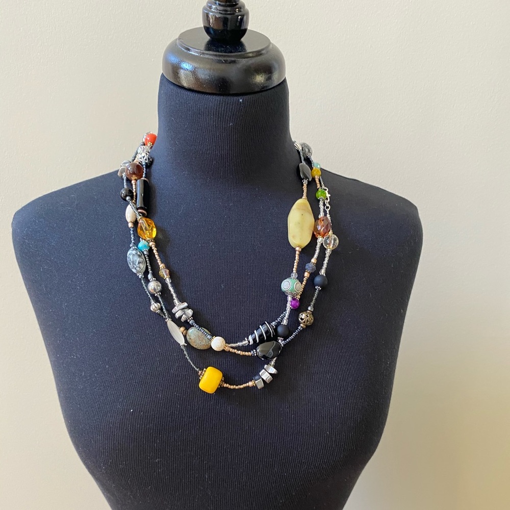 Extra Long Multi Color Necklace